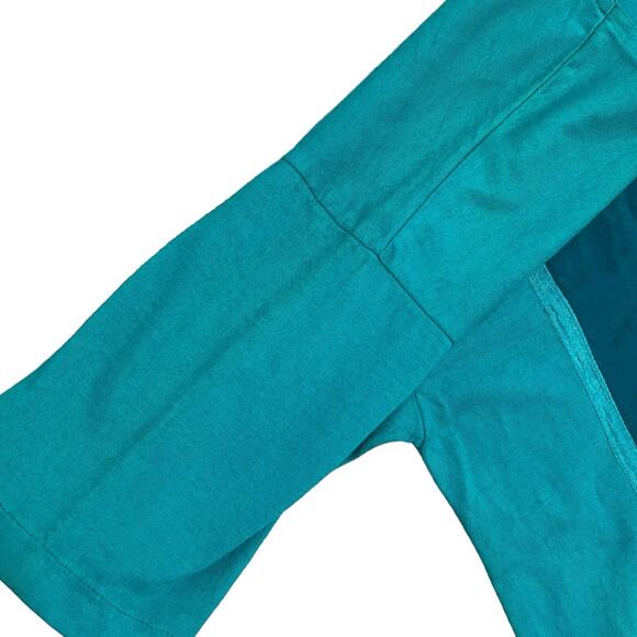 Johnny Was Embroidered T-Shirt Maxi Dress Turquoise Tribal M Boho Folk Indie - Picture 8 of 15